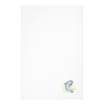 happy splashing baby dolphin custom stationery