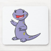Happy Spotted Salamander Cartoon Mouse Pad