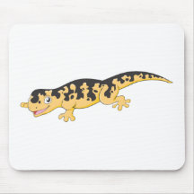 Happy Spotted Salamander Cartoon Mousepads