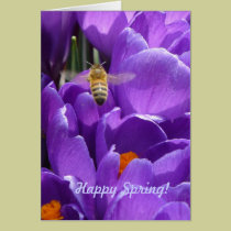 Happy Spring! "Crocuses and Honey Bee" cards