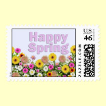 Happy Spring postage by dndartstudio Happy Spring postage