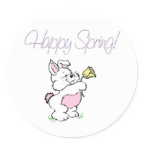 Happy Spring Stickers by juliebernabe Happy Spring Stickers