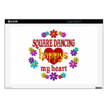 Happy Square Dancing 17" Laptop Decal