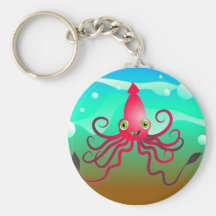 Happy Squid Keychains