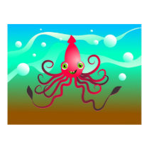 Happy Squid posters by prawny Happy Squid posters
