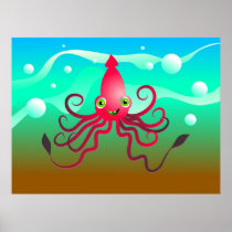 Happy Squid Posters