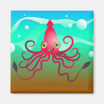 Happy Squid Refrigerator Magnets