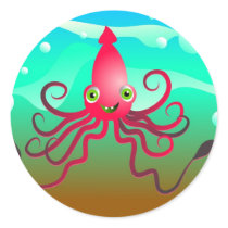 Happy Squid Stickers
