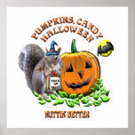 Happy Squirrel Halloween Posters
