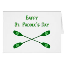 Happy St. Paddle's Kayak Greeting Card