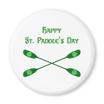 Happy St. Paddle's Kayak Magnet