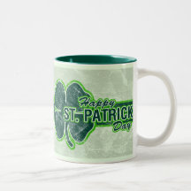 Happy St. Patrick’s Day Shamrock Grunge Mug
