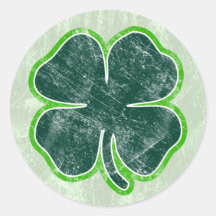 Happy St. Patrick’s Day Shamrock Grunge Sticker