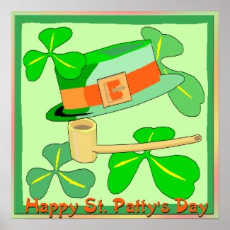 Happy St Patrick's Collage Day Poster