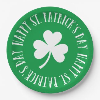 Happy St. Patrick's Day 9 Inch Paper Plate