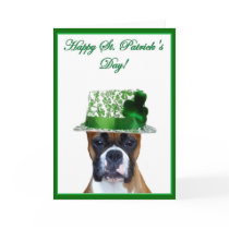 Happy St. Patrick's Day Boxer greeting card by ritmoboxer Happy St. Patrick's Day Boxer greeting card