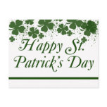 Happy St Patricks Day clovers Postcards