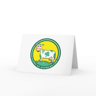 Happy St. Patrick's Day Cow card