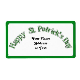 Happy St. Patricks Day Curved Text Image label