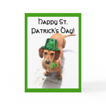 Happy St. Patrick's Day  Dachshund greeting card