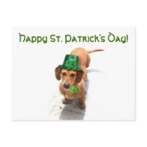 Happy St. Patrick's Day Dachshund postcard by ritmoboxer Happy St. Patrick's Day Dachshund postcard