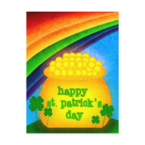 Happy St. Patrick's Day - Gold postcards