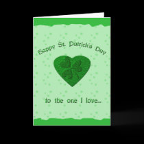 Happy St. Patrick's Day/Love-Shamrock Heart cards
