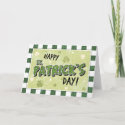 Happy St. Patrick's Day - Shamrock and Gingham card