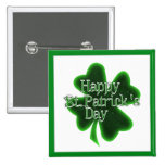Happy St. Patricks Day Shamrock Pins