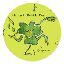 Happy St. Patricks Day Shamrock Sticker