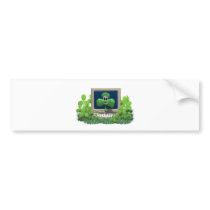 Happy st patricks day smiley on a computer bumper stickers