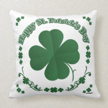 Happy St. Patrick's Day Throw Pillows
