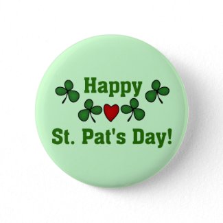 Happy St. Pat's Day T-shirts and Gifts button