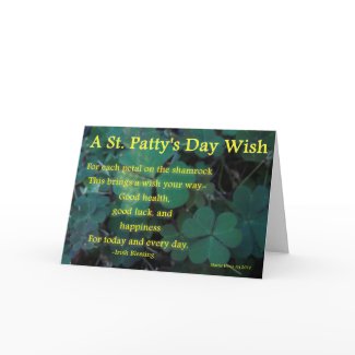 Happy St. Patty's Day - Shamrock (1) - Card card