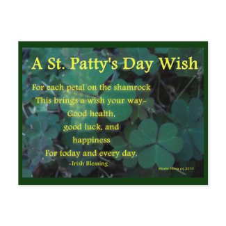 Happy St. Patty's Day - Shamrock (1) - Postcard postcard