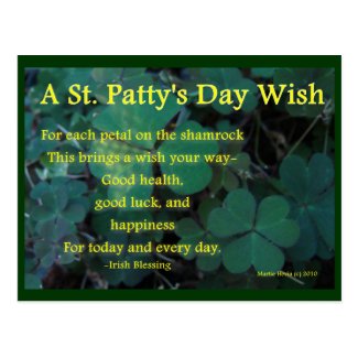 Happy St. Patty's Day - Shamrock (1) - Postcard