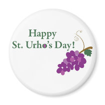 Happy St. Urho's Day! with Grapes magnets