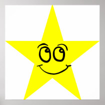 Happy Star Face Posters