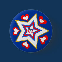 Happy star holiday buttons by talisbird Happy star holiday buttons