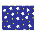 Happy Stars Blue Postcard