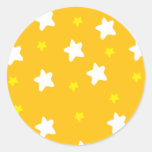 Happy Stars Orange Sticker