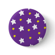 Happy Stars Purple Pinback Button