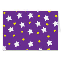 Happy Stars Purple Greeting Card