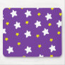 Happy Stars Purple Mouse Pad