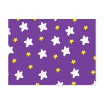 Happy Stars Purple Post Cards