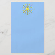 Happy Summer Sun. Yellow and Blue. Custom Flyer