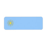 Happy Summer Sun. Yellow and Blue. Custom Return Address Labels