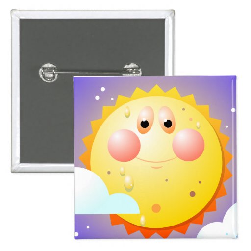 Happy Sun Button