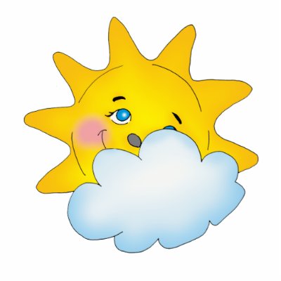 cartoon sun and clouds. Happy sun amp;amp; cloud