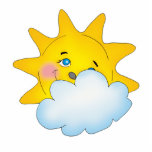 Happy sun & cloud - sculpture photo sculptures